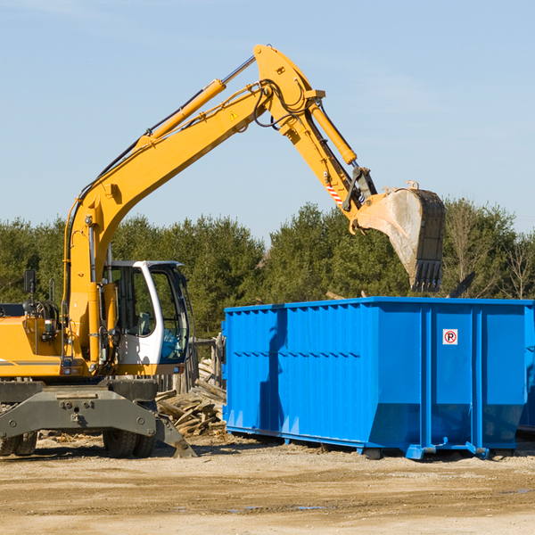 can i choose the location where the residential dumpster will be placed in Germantown IL